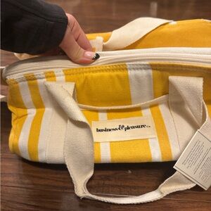 Yellow Striped Soft Cooler